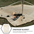 thumbnail image 3 of Outdoor Camping Mat Fiberglass Insulation Mat Fireproof Blanket (Khaki), 3 of 8