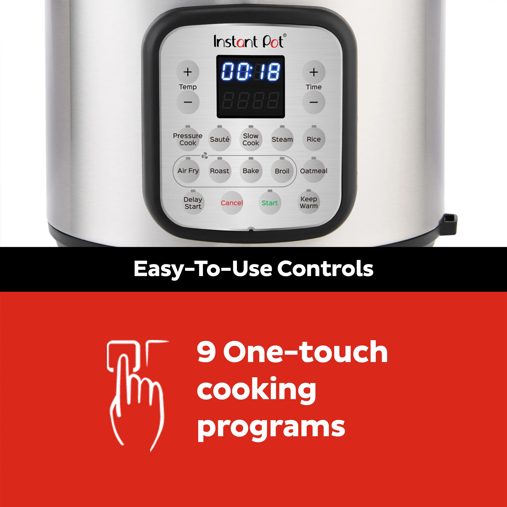 Instant Pot 8 Quart Crisp Multi-Cooker + Air Fryer, 9-in-1: Pressure Cook, Steam, Slow Cook, Sauté, Air Fry, Bake, Broil, Roast, Keep Warm, Rice, Oatmeal - image 7 of 17