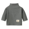 thumbnail image 1 of Floleo Blouse d'Hiver à Manches Longues Col Rond pour Enfants, Douce et Confortable, Décontractée, Basique, Couleur Unie, pour Garçons et Filles, Tissu Chaud et Confortable (Noir, 1-2 Ans), 1 of 3