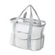 thumbnail image 2 of Bolso de playa de malla, bolsa de almacenamiento de red, bolso de mano para artículos esenciales de vacaciones en piscina, natación y viajes. Gris, 2 of 8