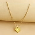 thumbnail image 3 of harmtty Pendant Necklace A-Z Initial Letter Heart Shape Jewelry Simple Bright Luster Necklace for Birthday,V, 3 of 8