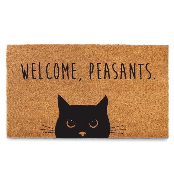 MAINEVENT Welcome Peasants Cat Doormat 30x17 Inch, Funny Outdoor Welcome Mat for Outside