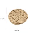 thumbnail image 3 of SLYNSHome Round Insulation Mat, Woven Braided Heat Pad for Kitchen Countertop and Dining Table, 12cm Cotton Linen Decorative Non-Slip Coaster for Hot Cups Pots and Cookware, 3 of 5