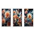 thumbnail image 2 of Designart "Meadow Chrysanthemum beauty" Floral & Botanical Framed Wall Art Set Of 3 - Peach Meadow Frame Canvas Set For Living Room Decor, 2 of 7
