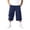 Dark Blue, variant on Mens Cargo Capri Pants Big and Tall Elastic Waist Half Pants Loose Outdoor Pants Trendy Weekend Clothes