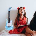thumbnail image 4 of OULII Musical Instruments for Kids Electric Bass Plastic Sky Blue 1Pack for Beginners, 4 of 6