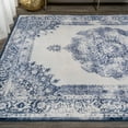 thumbnail image 5 of JONATHAN Y MODERN PERSIAN 5 x 8 Area Rug, Rosalia Cottage Medallion - Dark blue/Ivory, MDP403A-5, 5 of 11