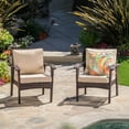 thumbnail image 7 of 2pcs Brown Club Chair - Pe And Iron Congregated, Waterproof Fabric Combined, Finish Appreciated, 28.92 In. Depth, 27.02 Width, 32.53 Height, 25.11 Lb Weight Pair To Elements With -style , Base,, 7 of 7
