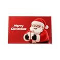 thumbnail image 2 of HomeKingdee Non Slip Bath Mat for Bathroom Floor Tub, Funny Santa Claus Bathroom Rug Water Absorbent Soft Shaggy Rugs Indoor Doormats Snowflake on Red Background Mats, 2 of 6