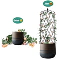 thumbnail image 5 of Amagabeli 2 Pack Black Garden Trellis for Climbing Plants 47” x 16” Rustproof Iron Plant Support for Climbing Vines and Flowers Stands Vegetables Patio Metal Lattices Grid Panels for Ivy Cucumbers, 5 of 7