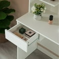 thumbnail image 5 of Modern Wooden Dressing Table with Drawer, Mirror and Shelves for The Dining Room, Entryway and Bedroom, 5 of 7