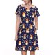 thumbnail image 1 of Balery Corgi Lying With Moons And Stars Vestidos sueltos de manga corta para mujer, vestidos de verano 2025, vestidos casuales de corte A con vuelo., 1 of 6