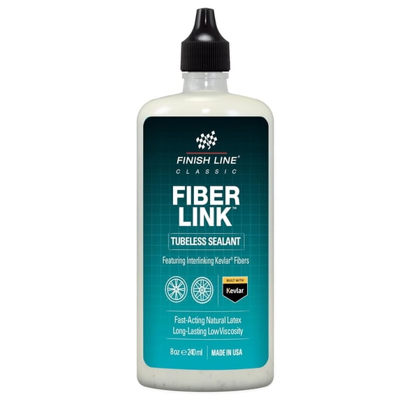 Finish Line Fiberlink Pro Latex Tubeless Tire Sealant with Kevlar, 8 oz