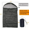 thumbnail image 2 of Dog Sleeping Bag Waterproof Pet Bed Soft Warm Dog Cat Mat Cushions with Portable Storage Bag for Indoor Outdoor Travel Camping Hiking Backpacking Grey, 2 of 6