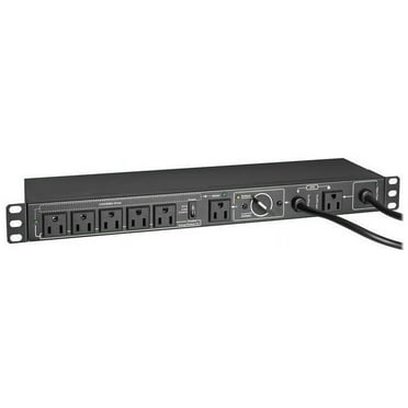 Tripp Lite PDU Hot Swap with Manual Bypass 15A 6 5-15R 2 5-15P Inputs PDUB151U
