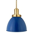 thumbnail image 6 of Evelyn&Zoe Madison 12" Wide Pendant with Metal Shade in Blue/Brass/Blue, 6 of 7