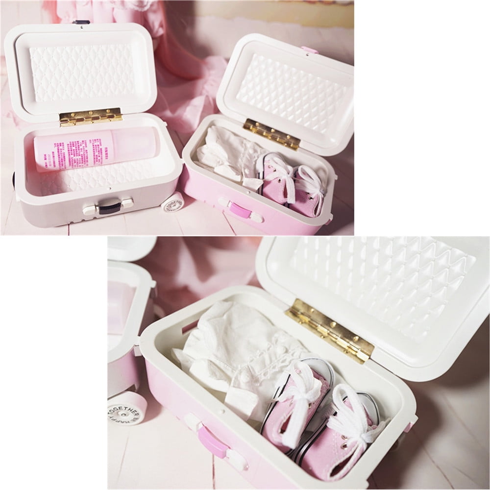 Rangement Jouets Portable Valise Jouet Bébé Akozon - Mini Valise Roulante En Plastique Mignon Pour Enfant, Accessoire De Jeu Et Rangement