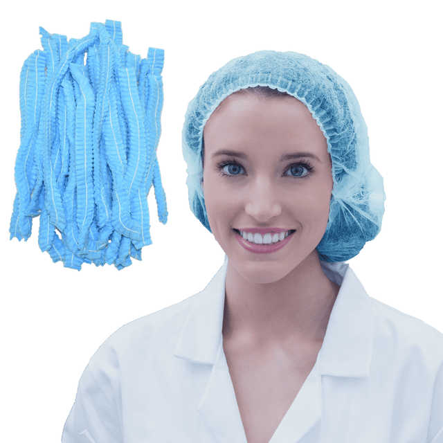 Blue Disposable Hair Nets for catering,Suntanning salons in pack  of 30 