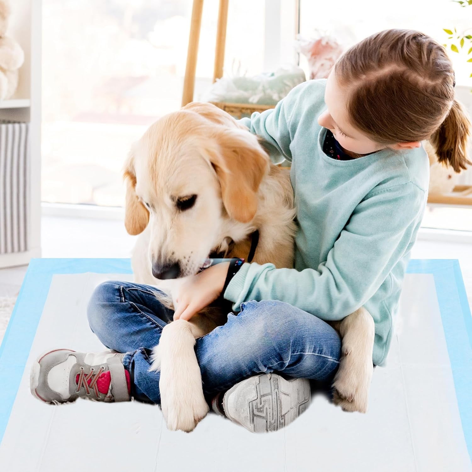 22x22 Dog Training Pads Dog and Puppy Pee Pads for Dog Playpen with Leak-Proof Dog Pee Pads Glad for Pets Training Dogs Potty Training Pads 22x22