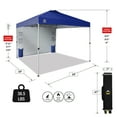 thumbnail image 4 of CROWN SHADES Canopy Tent 10x10 Pop Up Canopy Outdoor Shade with Pockets Sidewall, Easy Up Sun Shelter with One Person Set Up Center Lock Navy Blue, 4 of 8