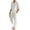 01-white, variant on COOFANDY Men's 2 Pieces Cotton Linen Set Henley Shirt Long Sleeve and Casual Beach Pants Summer Yoga Outfits