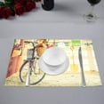 thumbnail image 3 of MKHERT Vintage Bicycle with Flower On Basket Placemats Table Mats for Dining Room Kitchen Table Decoration 12x18 inch,Set of 4, 3 of 4