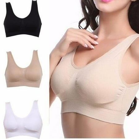 

Autrucker 3pcs/set Sexy Women Bra Plus Size Seamless Bra No pad Underwear Wireless Comfortable Active Bra