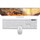 thumbnail image 1 of Sidaley Kit de mouse de teclado inalámbrico Computadora portátil 2.4G Teclado ergonómico para juegos con luz de fondo y mouse óptico inalámbrico Juegos de teclado y mouse para computadora Blanco, 1 of 6
