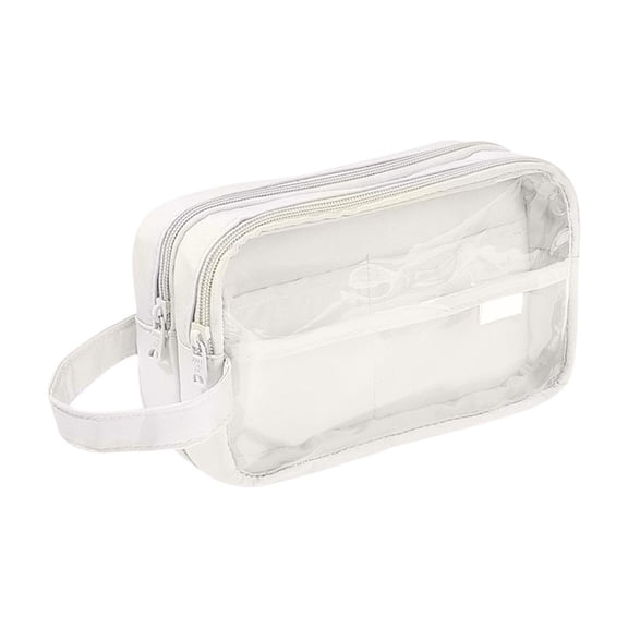 Kyusrd Clear Tube Large Capacity Pencil Case,Portable Durable Rectangular Storage Pouch with Transparent Design