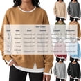 thumbnail image 4 of TGSLY Fall Faux Two-Piece Sweatshirts for Women Lightweight Crew Neck Long Sleeve Pullovers Loose Casual Solid Color Athletic Tops L, 4 of 7