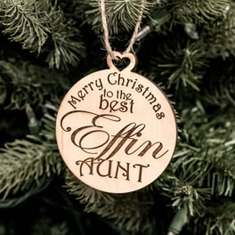 Ornament - Merry Christmas to the Best Effin Grandma - Raw Wood 3x3in Ornament - Merry Christmas to the Best Effin Grandma - Raw Wood 3x3in