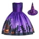 thumbnail image 3 of Disfraz de Halloween para niña, vestido con sombrero, estampado de calabaza, cosplay, juego de rol, princesa 150cm, 3 of 7
