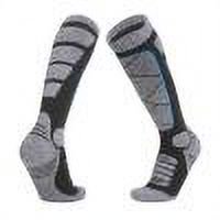 Calcetines de esquí transpirables de alta elasticidad suaves y cómodos calcetines cálidos (verde militar 40-45)