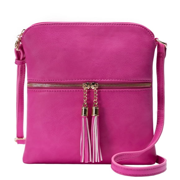Solene Bolso Bandolera Mediano Ligero para Mujer con Borla, Bolsos Bandolera de Tamaño Perfecto para Uso Diario, Viajes