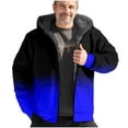 thumbnail image 2 of Lenago Hoodies for Men Plus Size Zipper Casual Hooded Thicken Print Long Sleeve With Pocket Jacket Coat for Men, 2 of 7