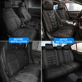 thumbnail image 2 of LAONNVIR Seat Covers for Cars Leather Waterproof Universal Fit for Ford Escape 2001-2024 (REDLINE), 2 of 9