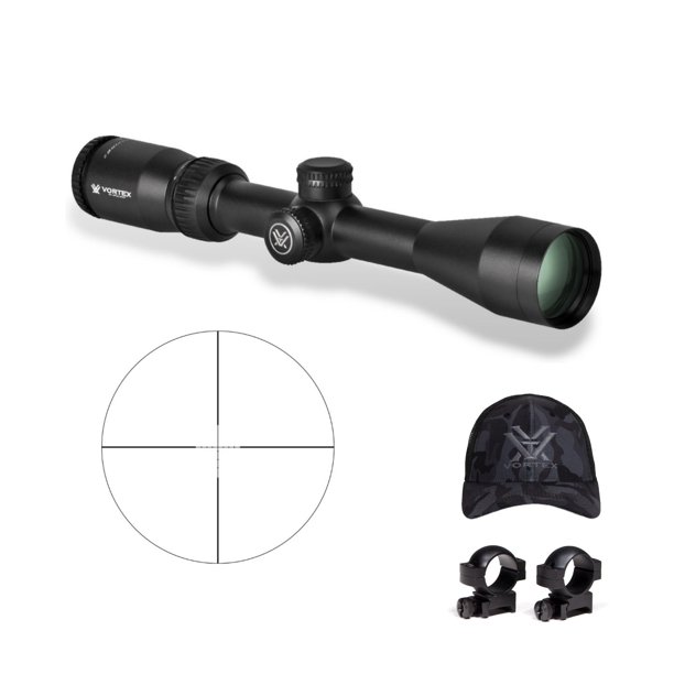 Vortex Crossfire II 39x40 Scope with 1inch Scope Rings and Hat