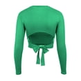 thumbnail image 5 of Seyurigaoka Women Knitted Ribbed Crop Tops Solid Color Round Neck Long Sleeve Tie-Up Backless T-Shirts Spring Autumn Slim Fit Streetwear, 5 of 9