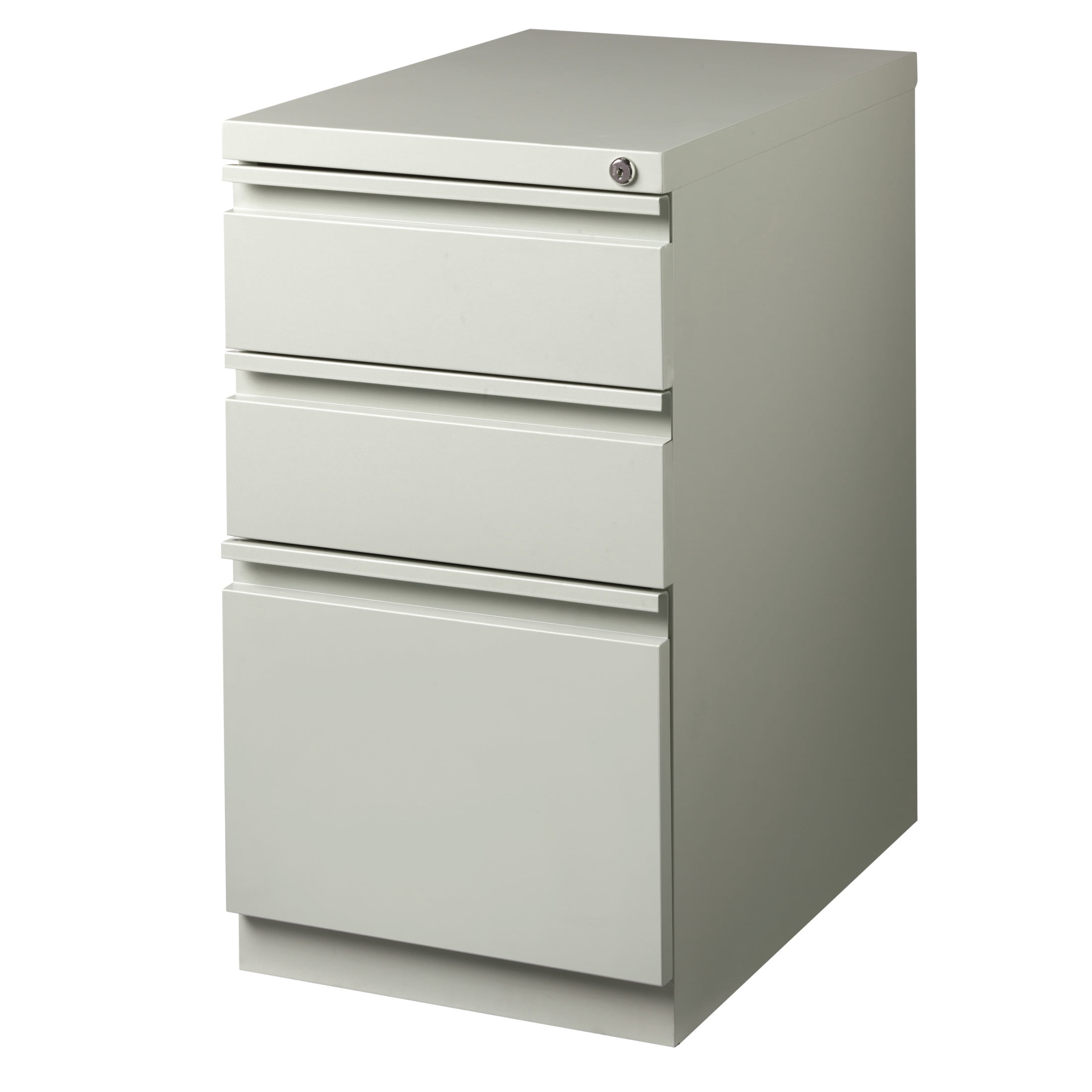 Hirsh 23" Deep Mobile Pedestal File Cabinet 3 Drawer Box-Box-File, Letter Width, Gray