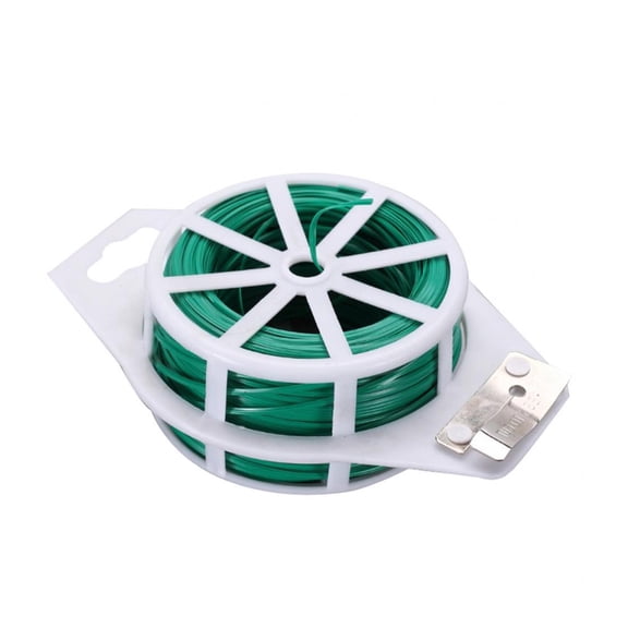 100m Soft Twist Garden Tie Supply, Green Flexible Plant Wire for Tomatoes Roses Home & Office Organizing