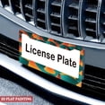 thumbnail image 4 of 1Pack License Plate Frames with Cone Geometric Gradient Pattern Includes Screws & Caps Full Accessories Included Size 6.3x12.2inch(16x31cm), 4 of 8