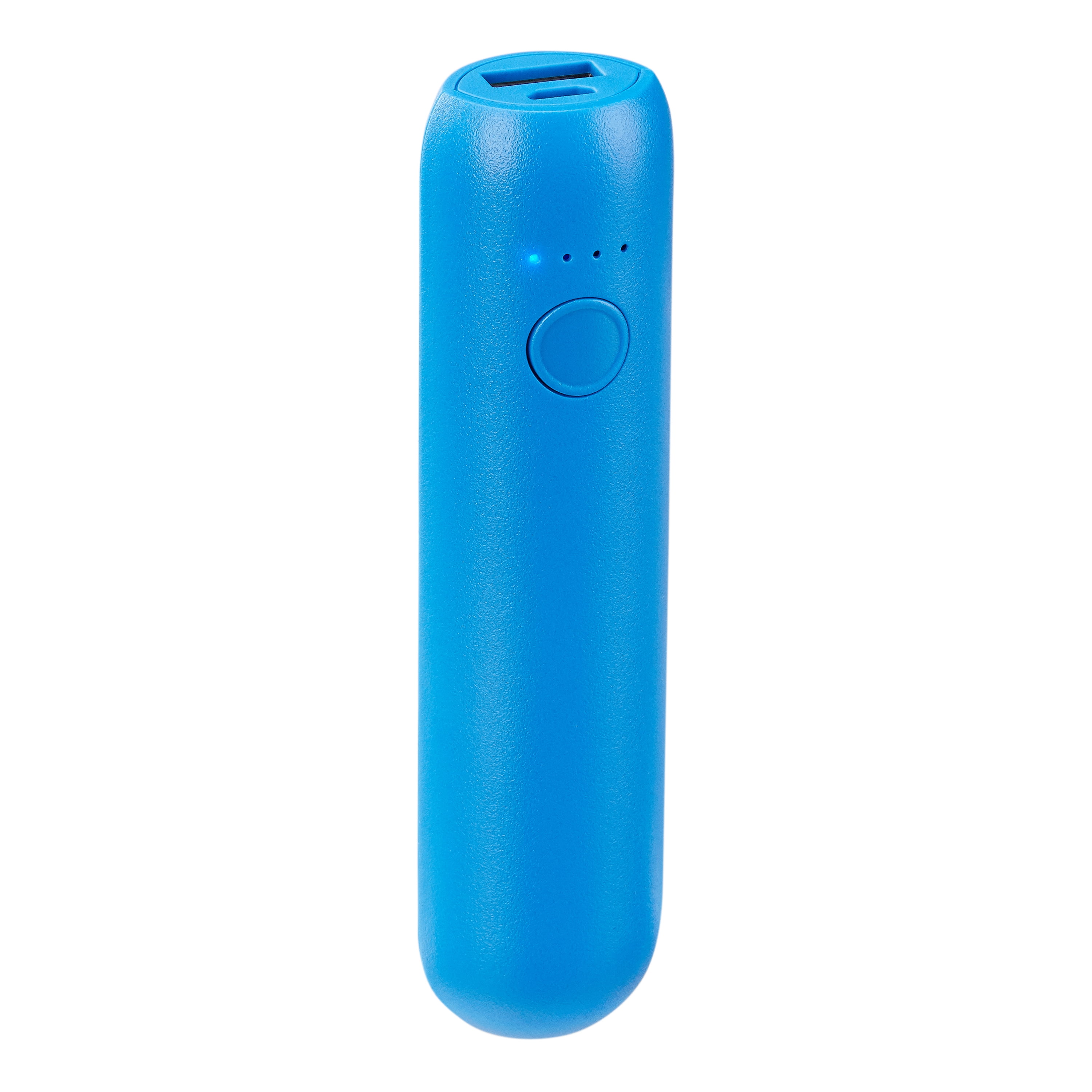 onn. Portable Battery, 1x Charge, 3350 mAh Blue