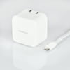 Blackweb 4' 3.1 Amp Dual-Port Wall Charger with Flat Cable with Lightning Connector, White