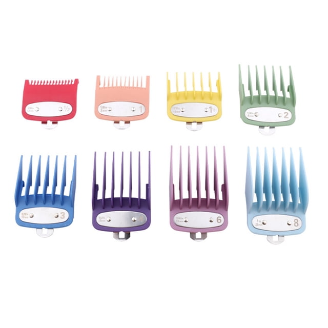 8PCS Hair Clipper Guide Combs Hair Clipper Guards Cutting Guides Limit Combs Attachments Hair Salon