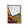 thumbnail image 2 of Lettering Soft Flannel Fleece Throw Blanket, Enjoy the Summer Holidays Typographic Tropical Scene with Palm Trees and Sun, Cozy Plush for Indoor and Outdoor Use, 50" x 70", Multicolor, by Ambesonne, 2 of 6