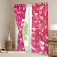 thumbnail image 3 of Feelyou Love Heart Teens Blackout Curtains Set of 2 (52x84 Each), Glitter Pink Cartoon Window Curtains, Romantic Valentine's Day Curtains and Drapes, Window Curtains Decor, 3 of 6