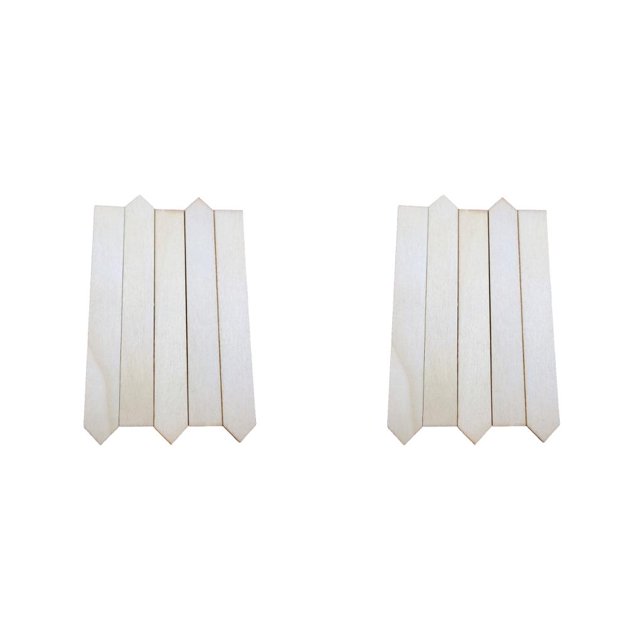 Matsuzay Palos de madera, letrero de costura, placa rectangular, artesanía en hecha a mano, varillas ligeras sin terminar, centros de de Tipo largo 2piezas Matsuzay CBP498748