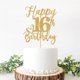 thumbnail image 3 of Cake topper Yotawebery para 16.º cumpleaños con brillo dorado, 3 of 5