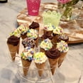thumbnail image 4 of 16 Holes Ice Cream Display Stand Transparent Acrylic Storage Holder Cupcake Dessert Cones Snack Tray Birthday Wedding Party Rack, 4 of 6