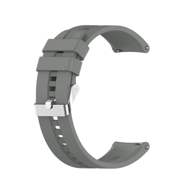 20mm Universal Silicone Watch Strap - Silver Buckle, Soft/Durable, Breathable, Quick Release Pins, Suitable for Most Watches